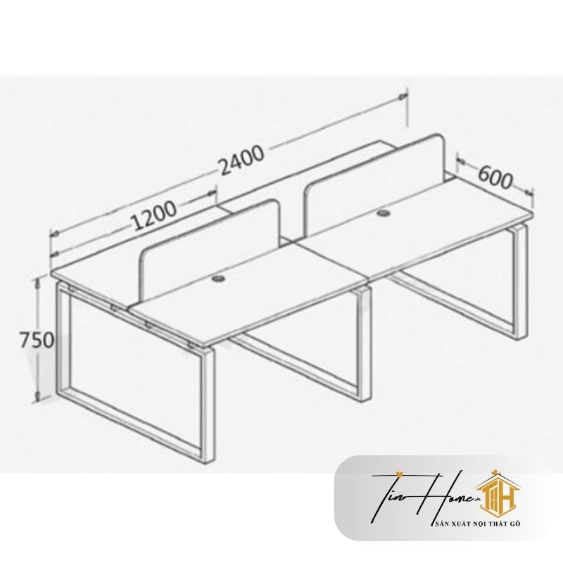 Bàn BLV-W24 Thiết Kế Hiện Đại, Đơn Giản Cho Phòng Làm Việc