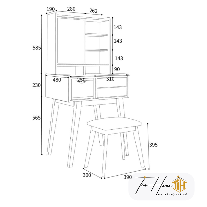 Bàn BTD-W07 Thiết Kế Nhỏ Gọn Hiện Đại