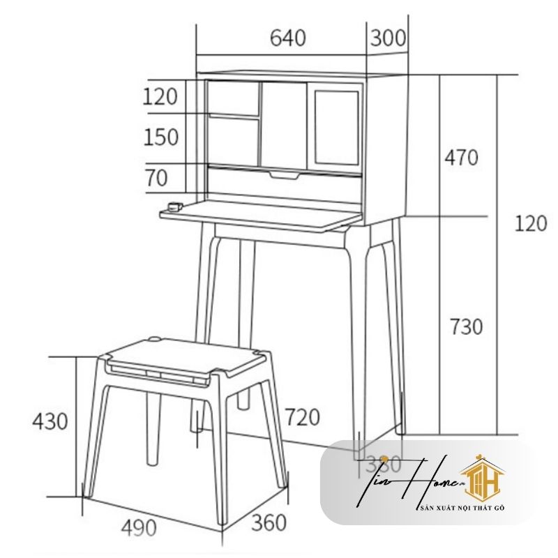 Bàn BTD-W58 Kiểu Dáng Tinh Tế Mộc Mạc