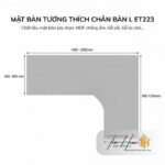 Bàn BNH-W24 Chân Chữ L Đẹp Mắt