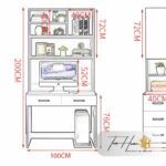 Bàn BLV-W136 Liền Giá Sách Tiện Lợi Thanh Lịch