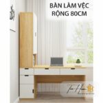 Bàn BLV-W82 Kết Hợp Tủ Sách Sang Trọng